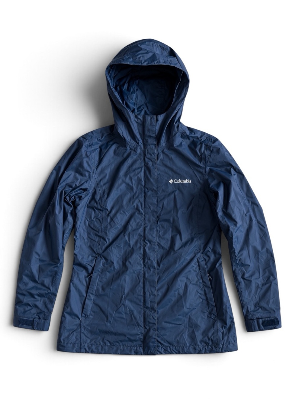 Columbia Omni-Tech Waterproof Breathable Hooded Rain Jacket Navy Size Small
